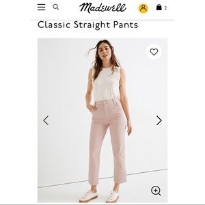 Madewell Pink Classic Straight Pants